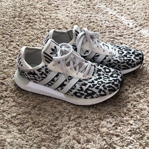 Adidas Leopard Print Pull on Sneakers